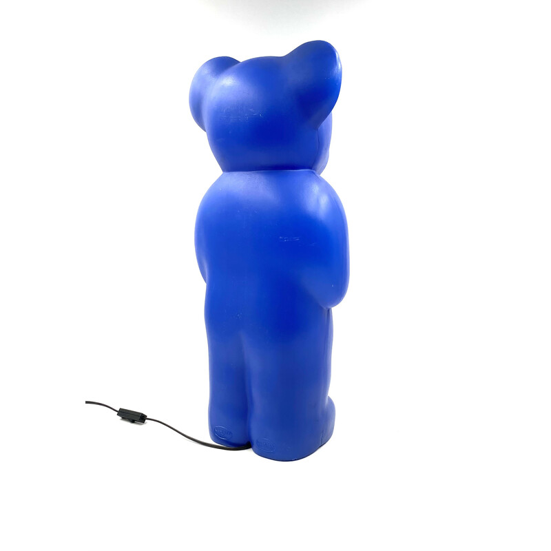 Vintage postmodern blue bear lamp by Heinz Klein for Elmar Flötotto, Germany 1990s