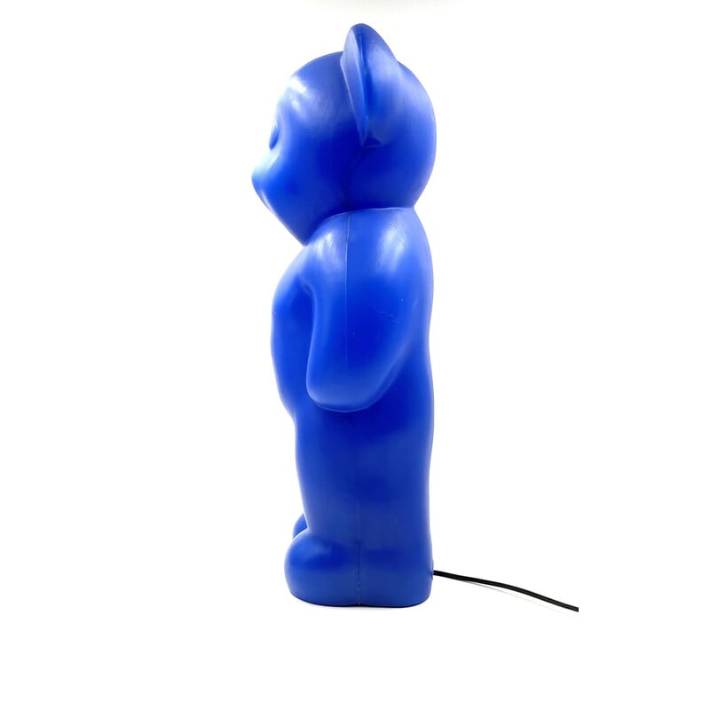 Vintage postmodern blue bear lamp by Heinz Klein for Elmar Flötotto, Germany 1990s