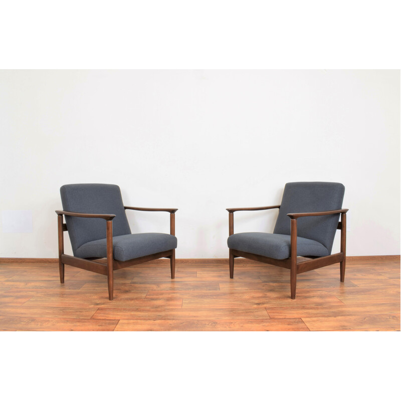 Pair of mid-century Polish armchairs by Edmund Homa, 1960s