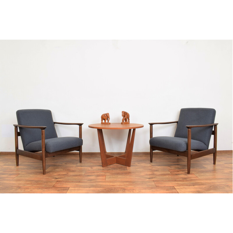 Pair of mid-century Polish armchairs by Edmund Homa, 1960s