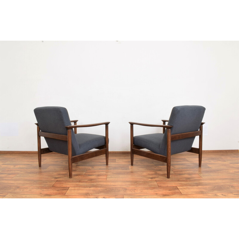 Pair of mid-century Polish armchairs by Edmund Homa, 1960s