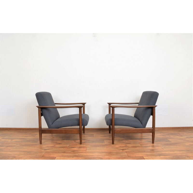 Pair of mid-century Polish armchairs by Edmund Homa, 1960s