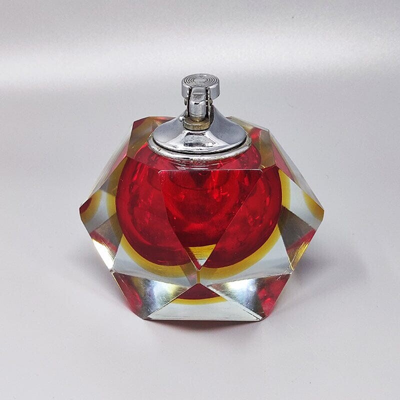 Briquet de table vintage en verre Sommerso de Murano par Flavio Poli pour Seguso, 1960