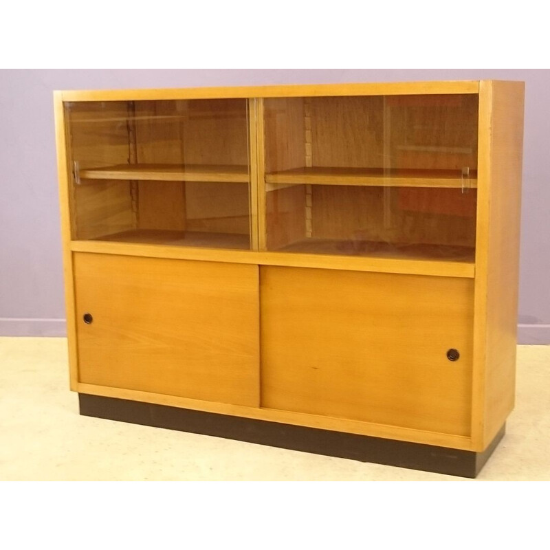 Modernist showcase sideboard in clear oak - 1950s