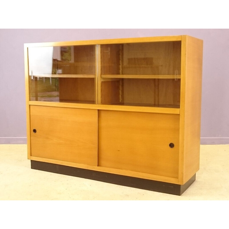 Modernist showcase sideboard in clear oak - 1950s