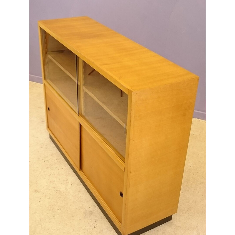 Modernist showcase sideboard in clear oak - 1950s