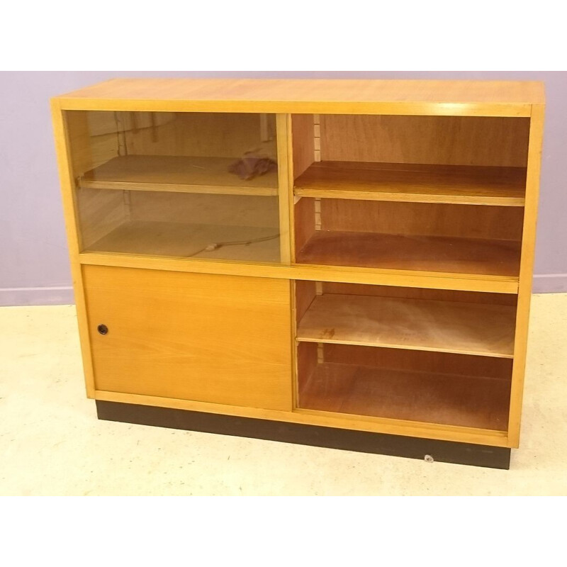 Modernist showcase sideboard in clear oak - 1950s