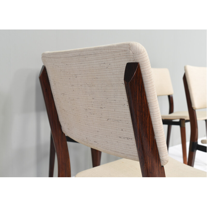 Ensemble de 6 chaises vintage S82 par Eugenio Gerli pour Tecno, Italie 1960