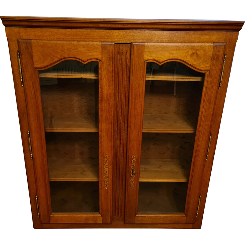 Vintage display cabinet in solid oakwood