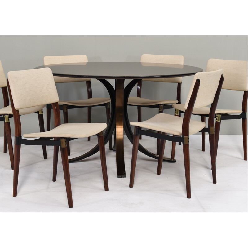 Vintage dining set by Osvaldo Borsani and Eugenio Gerli for Tecno, Italy 1960