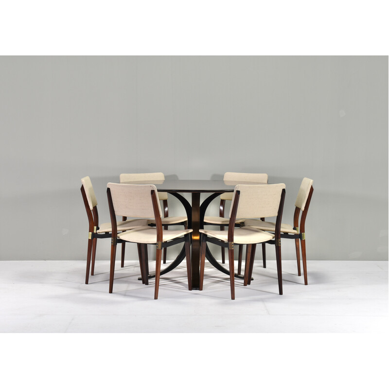 Vintage dining set by Osvaldo Borsani and Eugenio Gerli for Tecno, Italy 1960