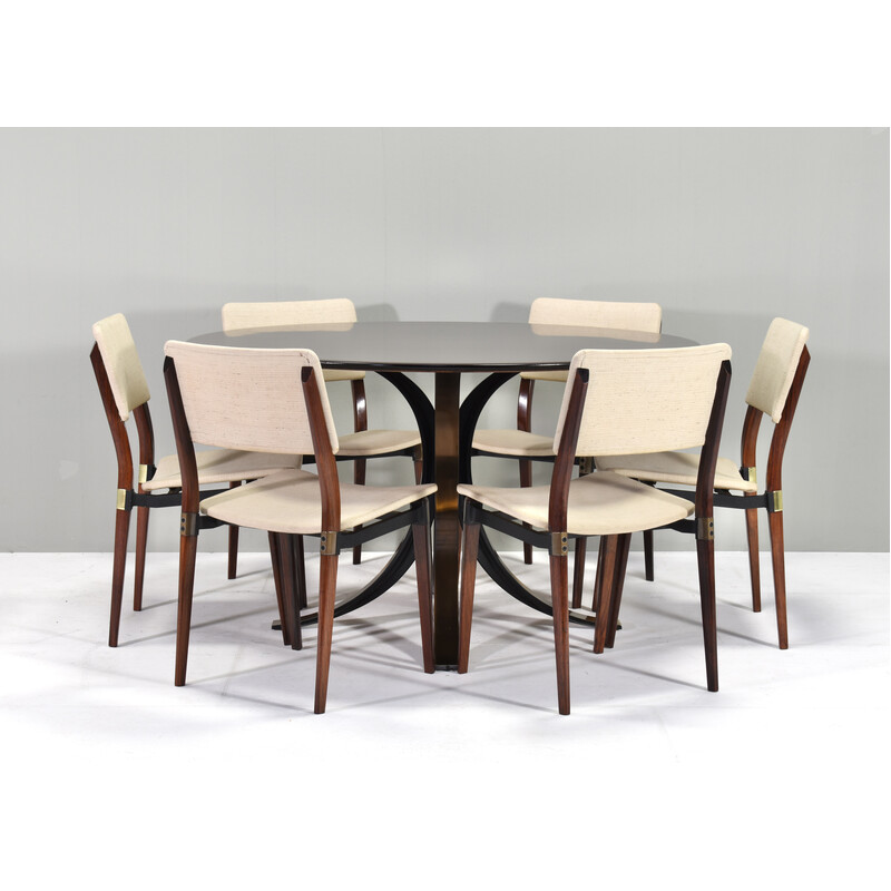 Vintage dining set by Osvaldo Borsani and Eugenio Gerli for Tecno, Italy 1960