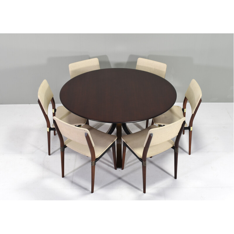 Vintage dining set by Osvaldo Borsani and Eugenio Gerli for Tecno, Italy 1960