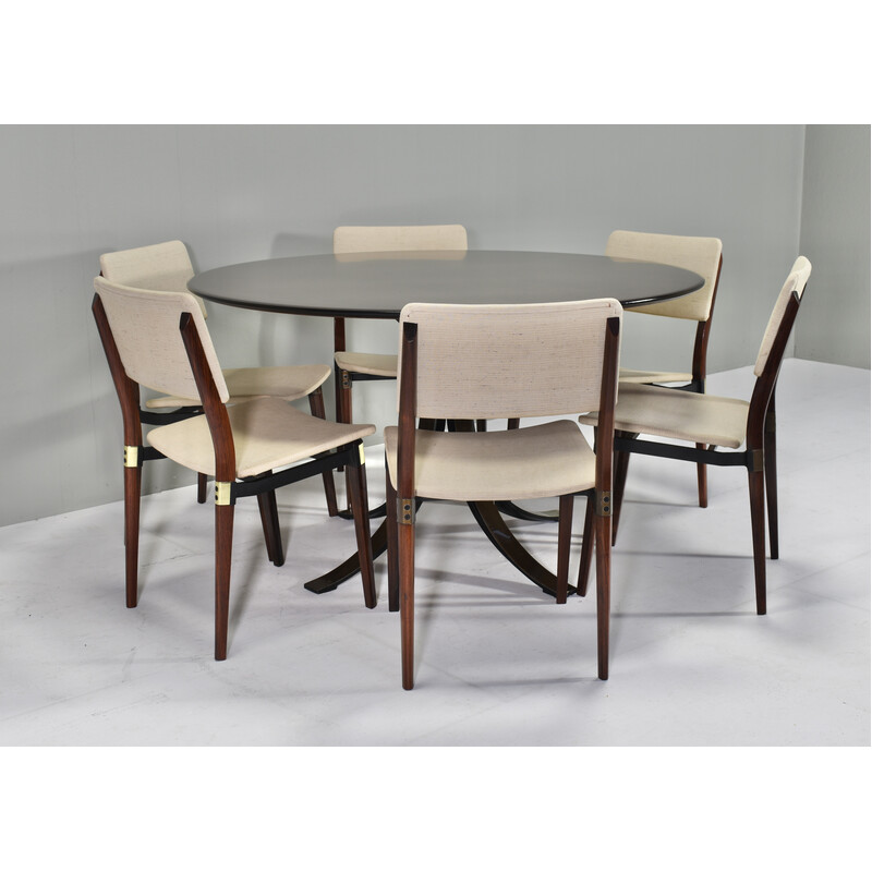 Vintage dining set by Osvaldo Borsani and Eugenio Gerli for Tecno, Italy 1960