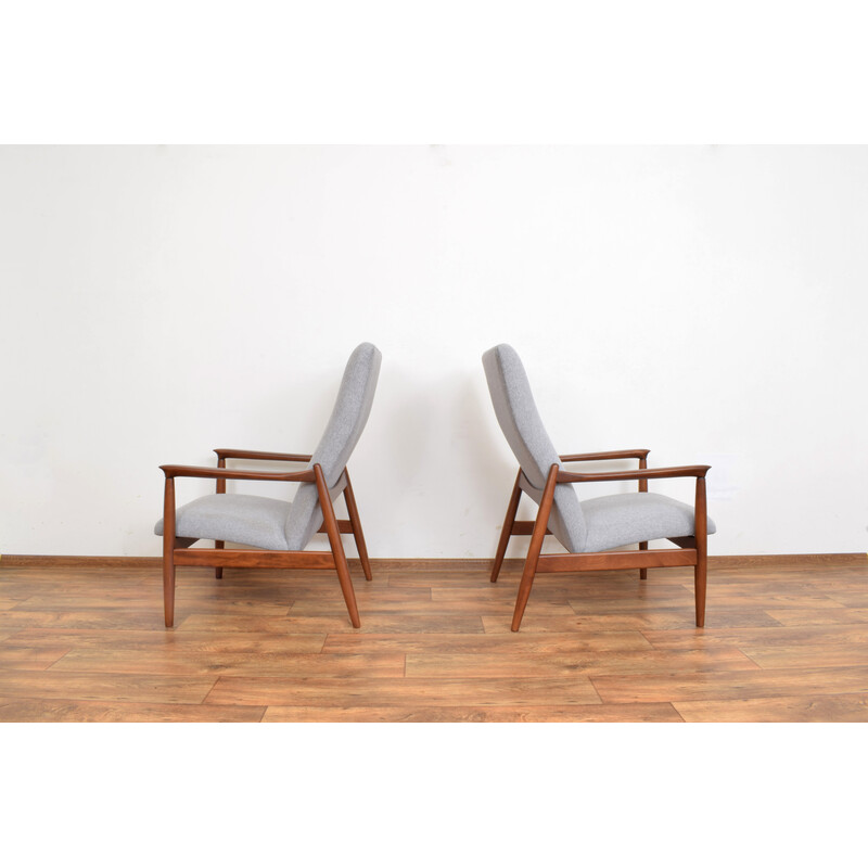 Pair of mid-century Polish armchairs by Edmund Homa, 1960s