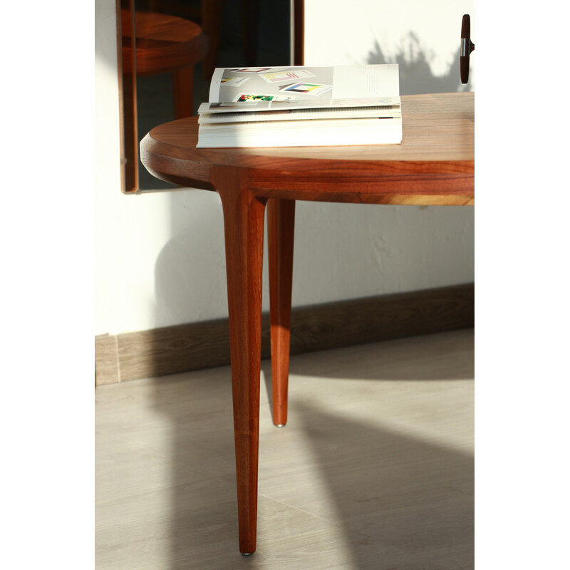 Vintage round coffee table in teak by Johannes Andersen for Cf Christensen of Silkeborg, 1960