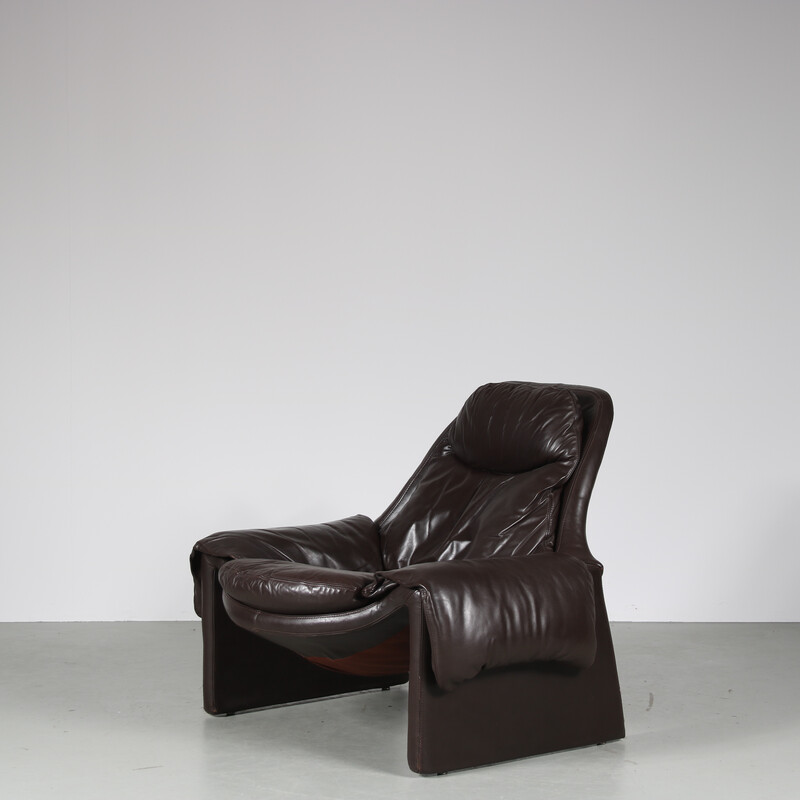 Fauteuil vintage "Proposals" avec ottoman par Vittorio Introini pour Saporiti, Italie 1970