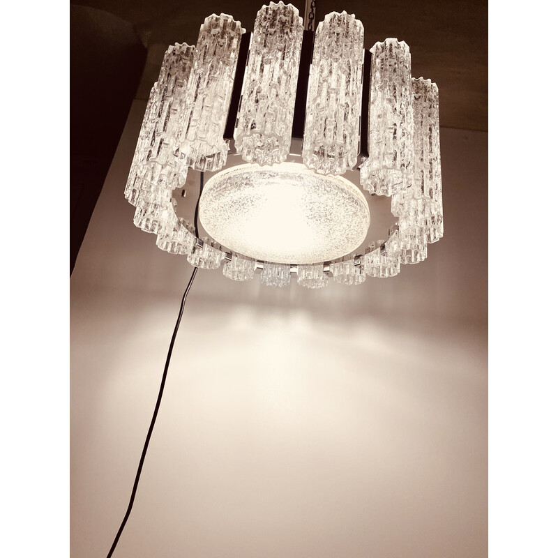 Vintage Murano glass chandelier by Barovier and Toso, Italy 1960s