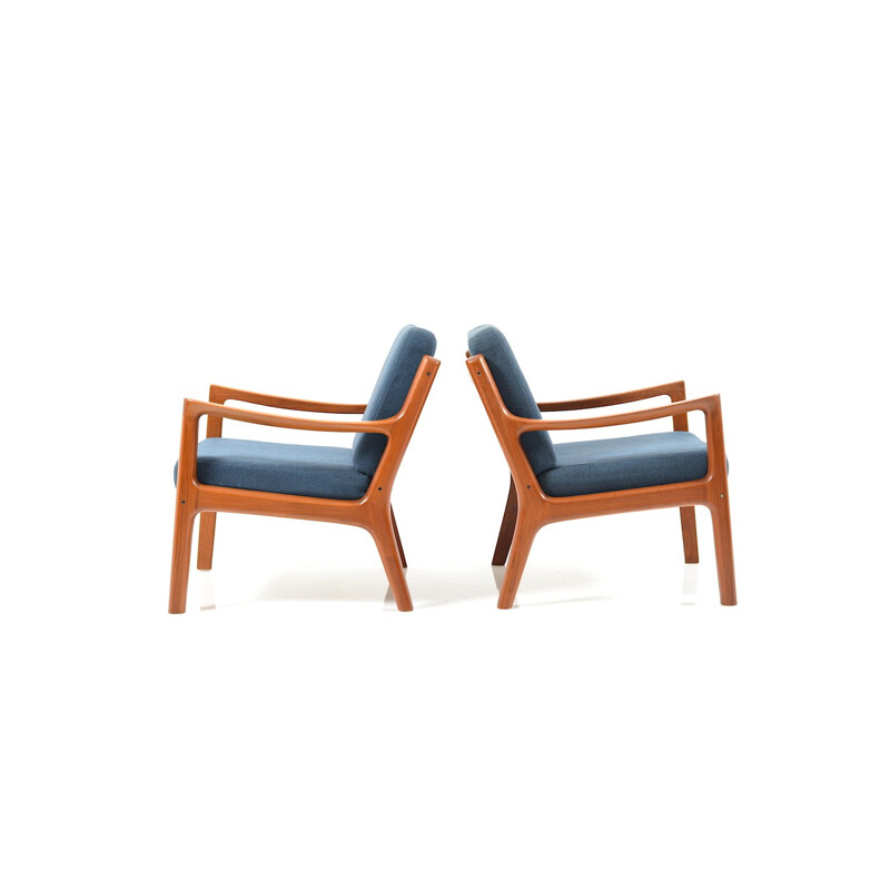 Pair of Senator lounge chairs in teak by Ole Wanscher - 1960s