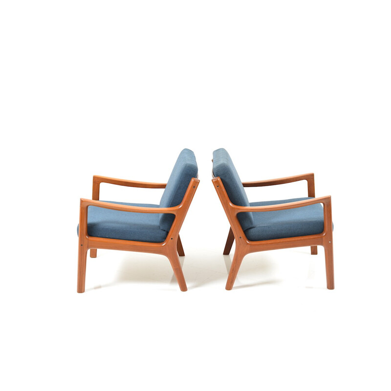 Pair of Senator lounge chairs in teak by Ole Wanscher - 1960s