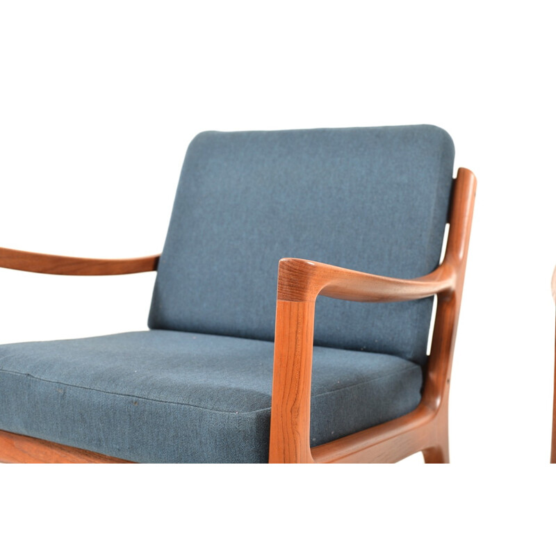 Pair of Senator lounge chairs in teak by Ole Wanscher - 1960s