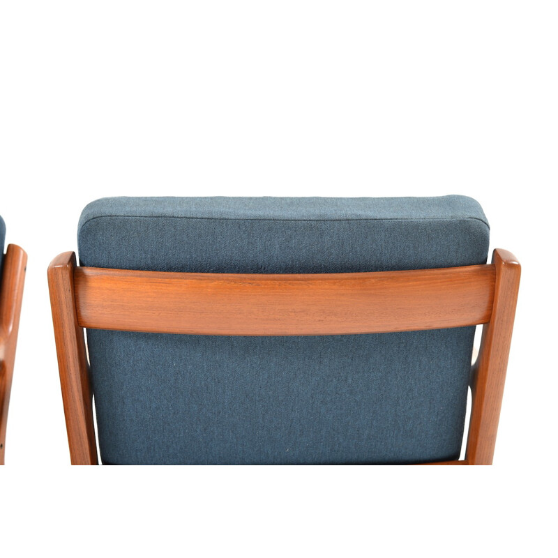 Pair of Senator lounge chairs in teak by Ole Wanscher - 1960s