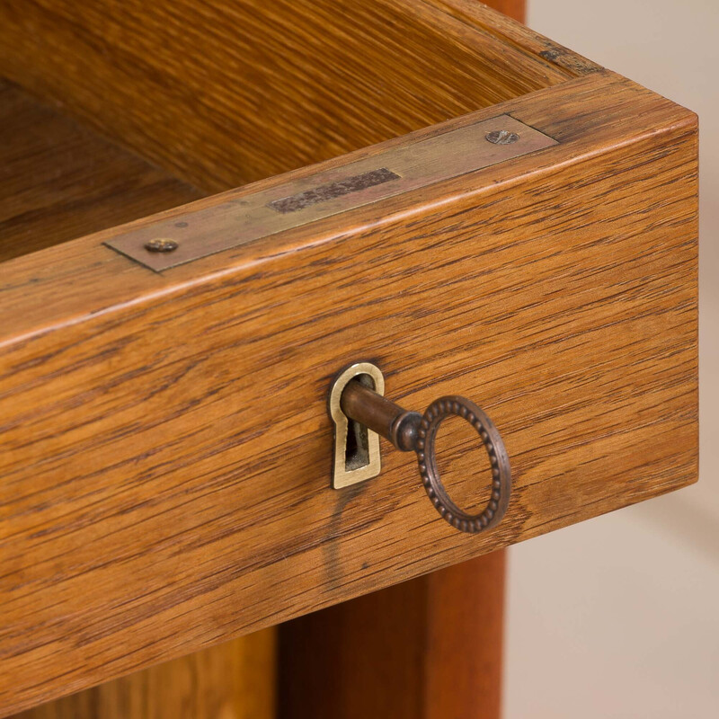 Vintage teak and oakwood At 305 desk by Hans J. Wegner for Andreas Tuck, Denmark 1950s