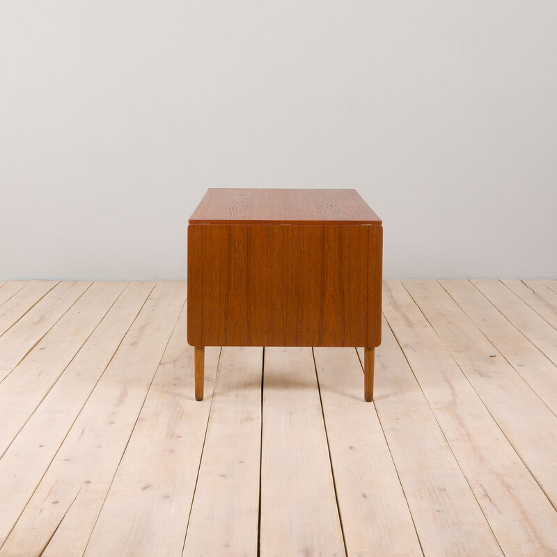 Vintage teak and oakwood At 305 desk by Hans J. Wegner for Andreas Tuck, Denmark 1950s