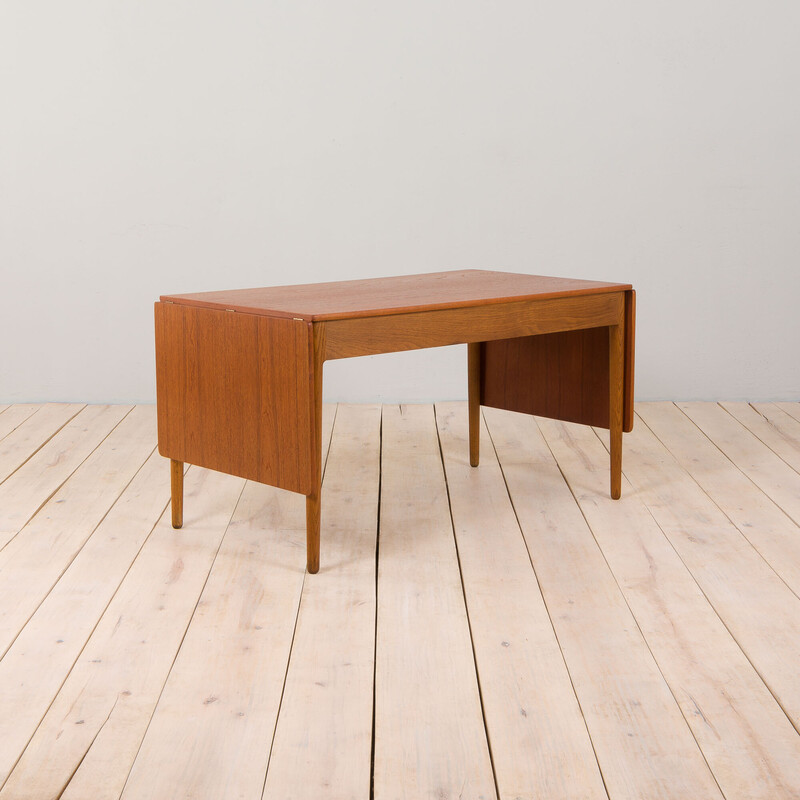 Vintage teak en eikenhout At 305 bureau van Hans J. Wegner voor Andreas Tuck, Denemarken 1950