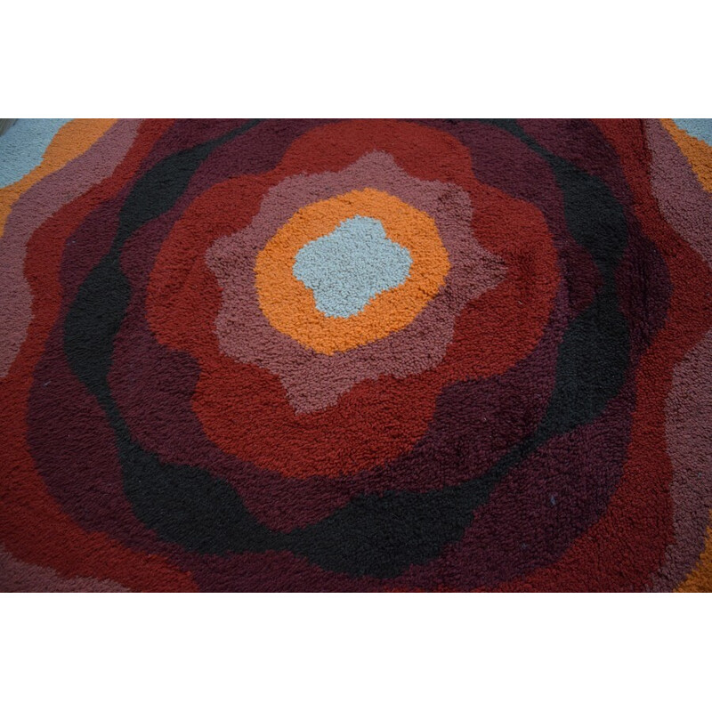 Vintage wollen tapijt, 1970