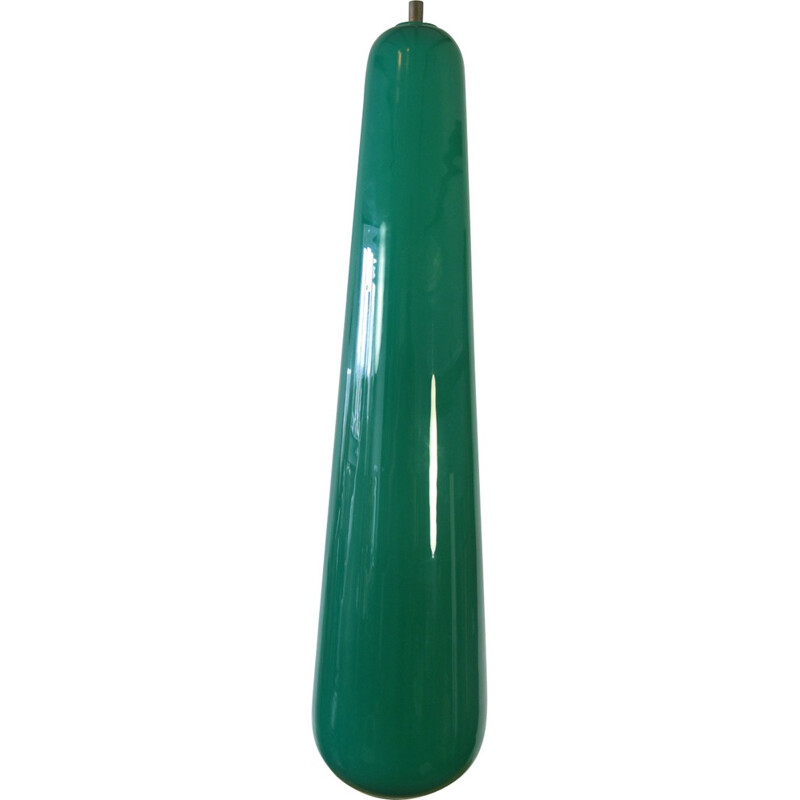 Italian Jade Green Glass Pendant from Vistosi - 1960s