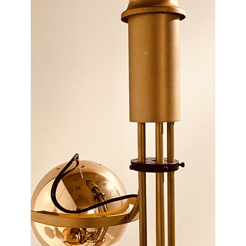 Candelabro cromado dourado Vintage por Goffredo Reggiani, anos 60-1970