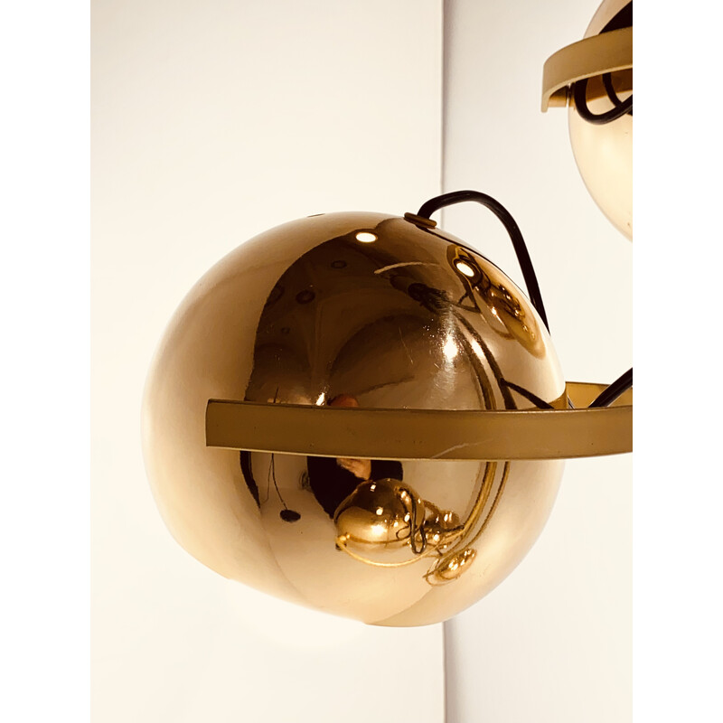 Candelabro cromado dourado Vintage por Goffredo Reggiani, anos 60-1970