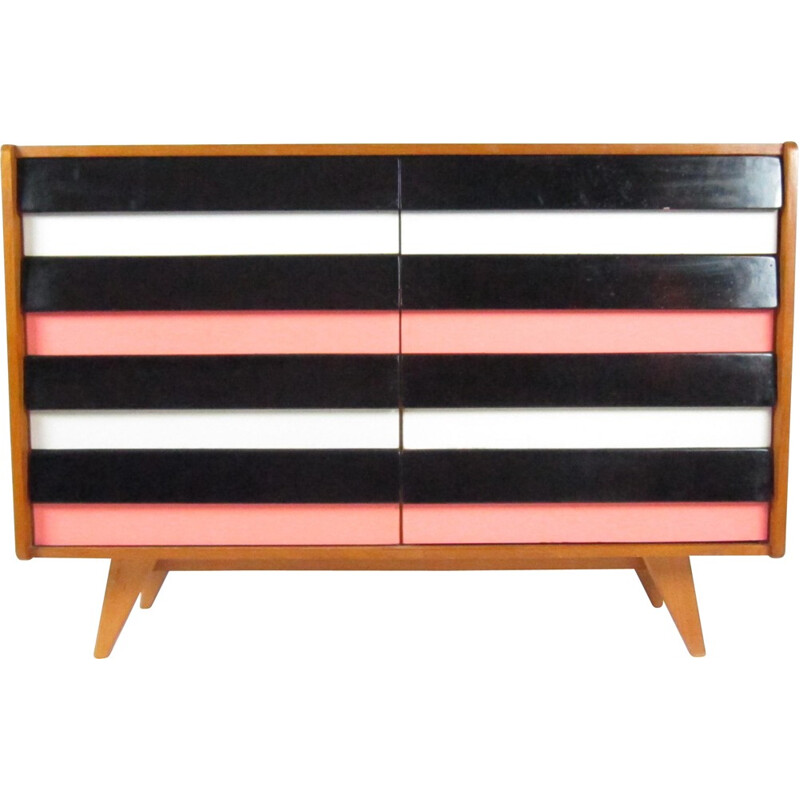 Czech retro pink chest of drawers produced by Jiroutek Interier - 1960s