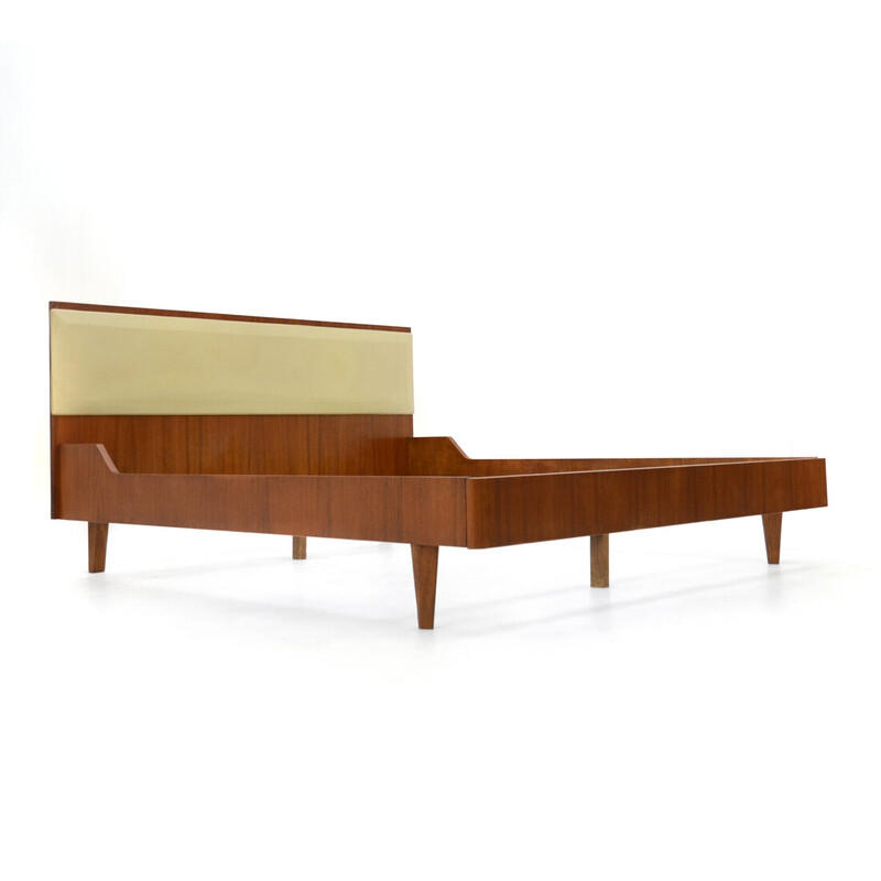 Vintage double bed structure with headboard by Gio Ponti for Dassi, 1950s