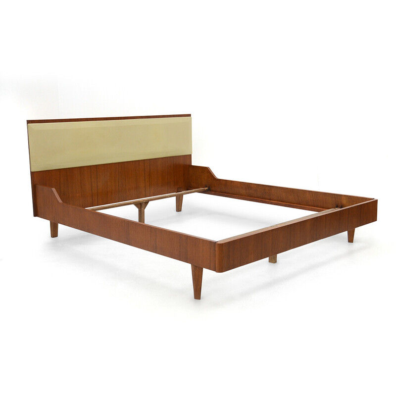 Vintage double bed structure with headboard by Gio Ponti for Dassi, 1950s