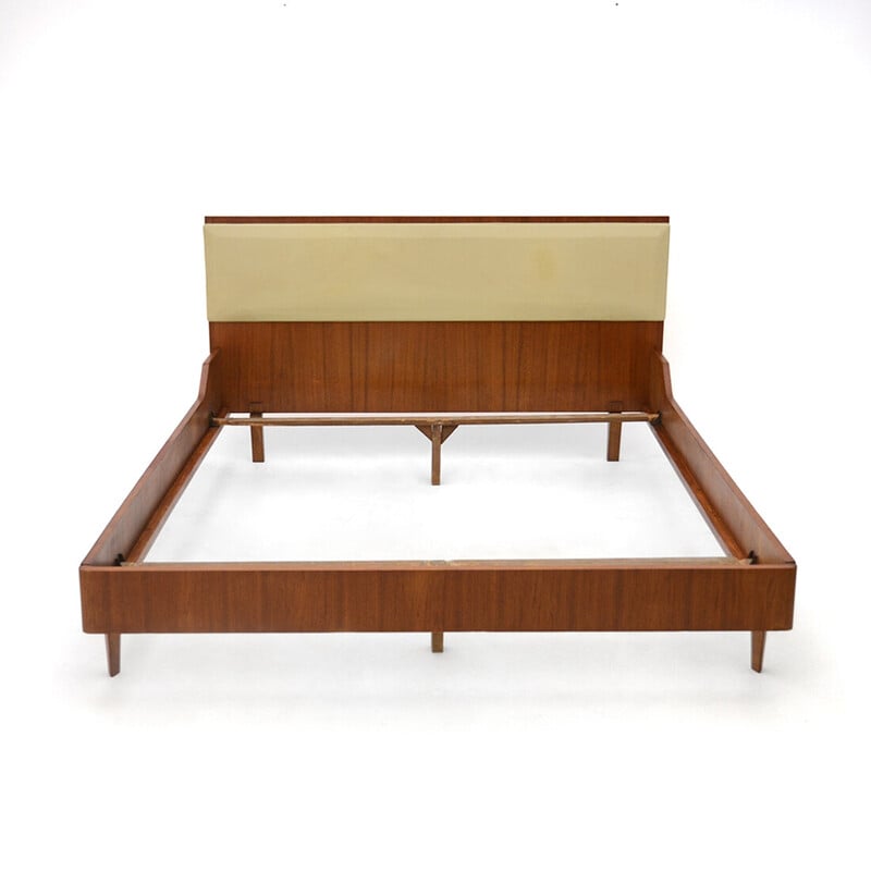 Vintage double bed structure with headboard by Gio Ponti for Dassi, 1950s