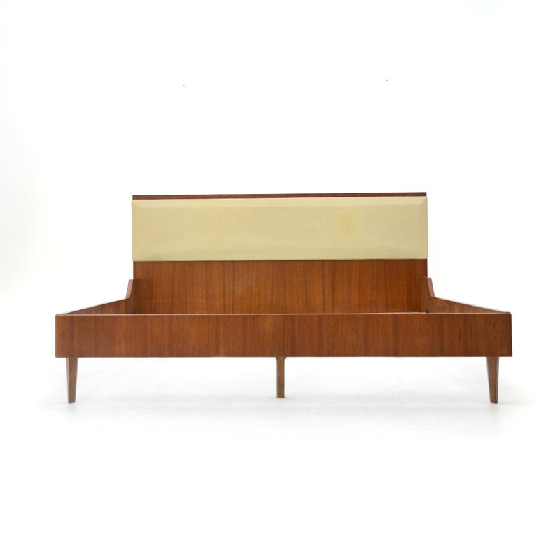 Vintage double bed structure with headboard by Gio Ponti for Dassi, 1950s