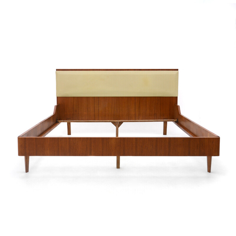 Vintage double bed structure with headboard by Gio Ponti for Dassi, 1950s