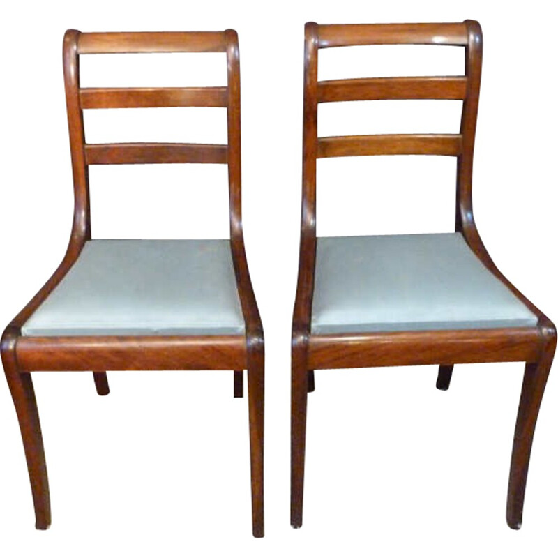 Pair of mahogany chairs - 1970s