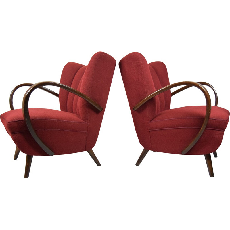 Czech Halabala armchair - 1950s 