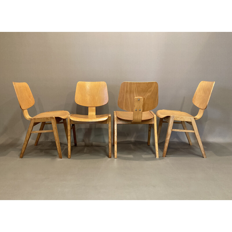 Set of 4 vintage chairs by "Egon Eiermann", 1950