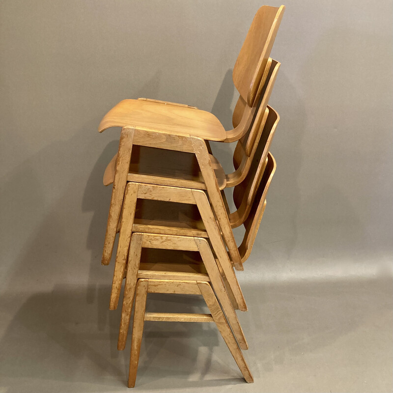 Conjunto de 4 cadeiras vintage por "Egon Eiermann", 1950