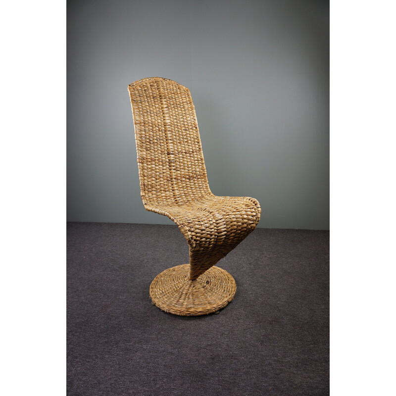 Fauteuil S-Chair italien vintage en feuille de bananier par Marzio Cecchi pour Studio Most, 1970