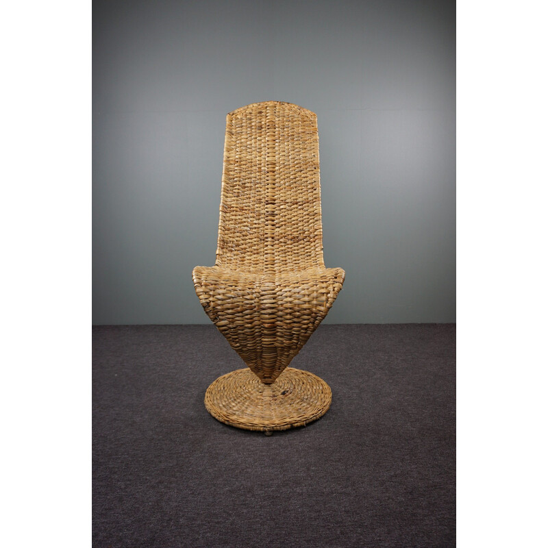 Sillón italiano de mediados de siglo Banana Leaf S-Chair por Marzio Cecchi para Studio Most, 1970s