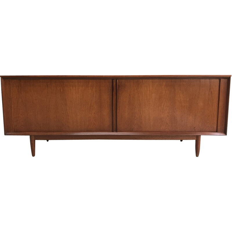 Tambour sliding door sideboard - 1960s