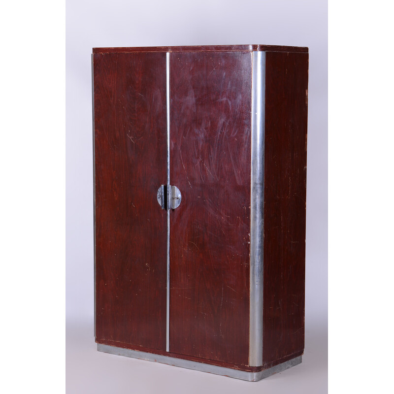 Armoire Bauhaus vintage en noyer de Vichr a Spol, 1930-1939