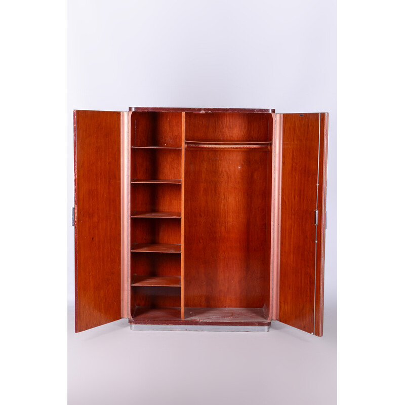 Vintage walnut Bauhaus cabinet by Vichr a Spol, 1930-1939