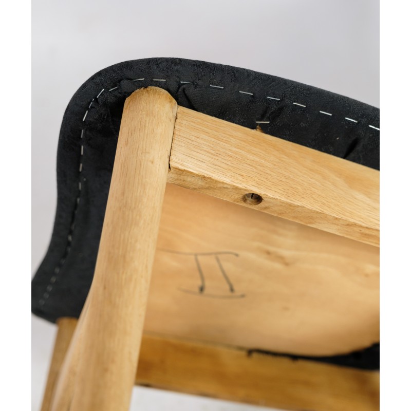 Conjunto de 4 cadeiras de braços modelo 107 em madeira de carvalho e teca de Hans Olsen para Bramin, 1960