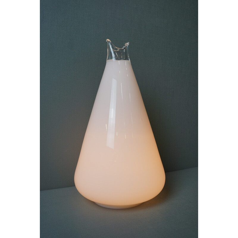 Lampe de table vintage "Buto" en verre par Noti Massari pour Leucos, Italie 1977